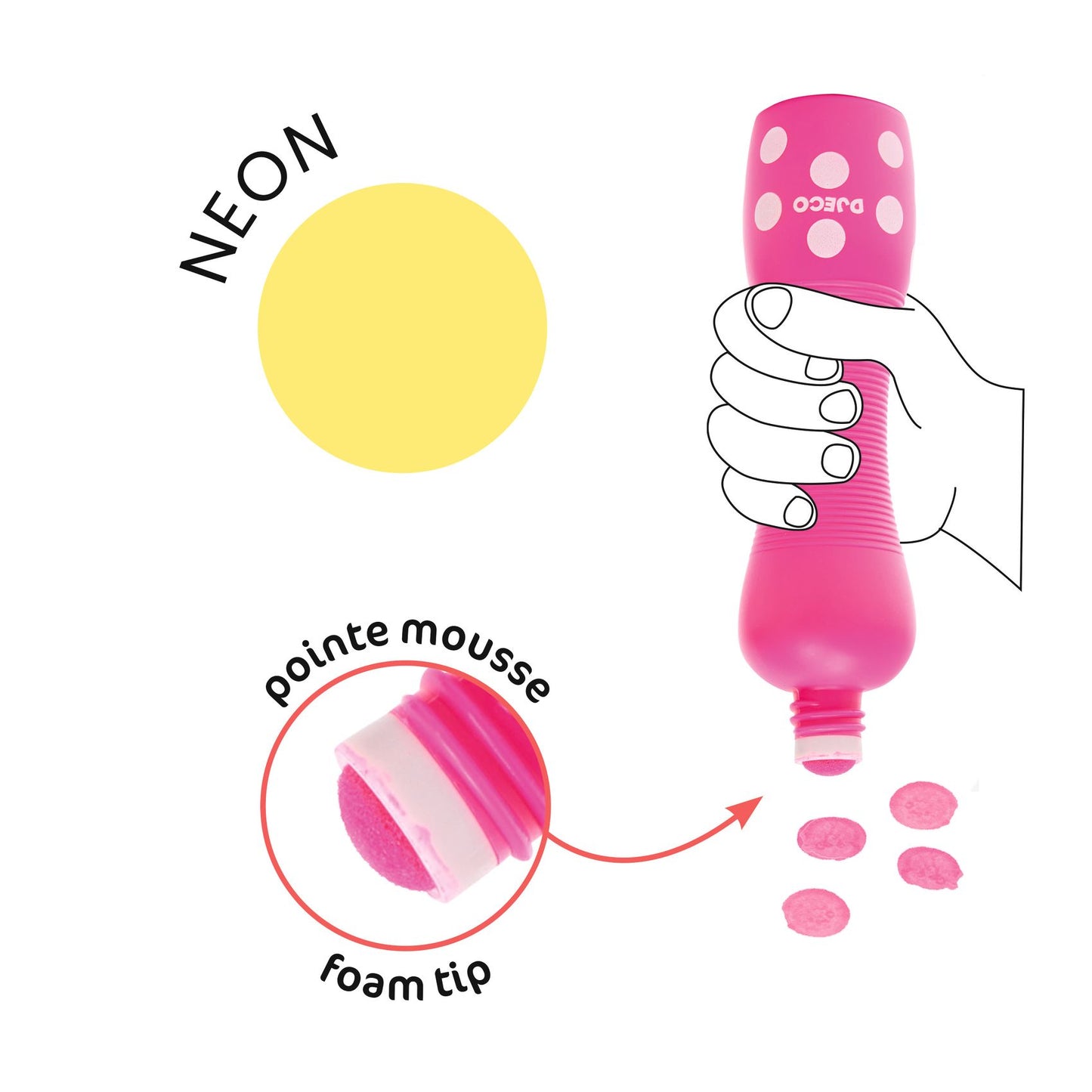 Marokfilc készlet 4 Neon Színben - Pontozó színezés