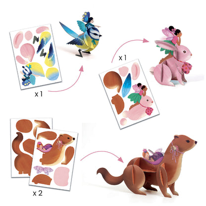 Djeco Fairy Box 3D figurák összeállítása kreatív játék