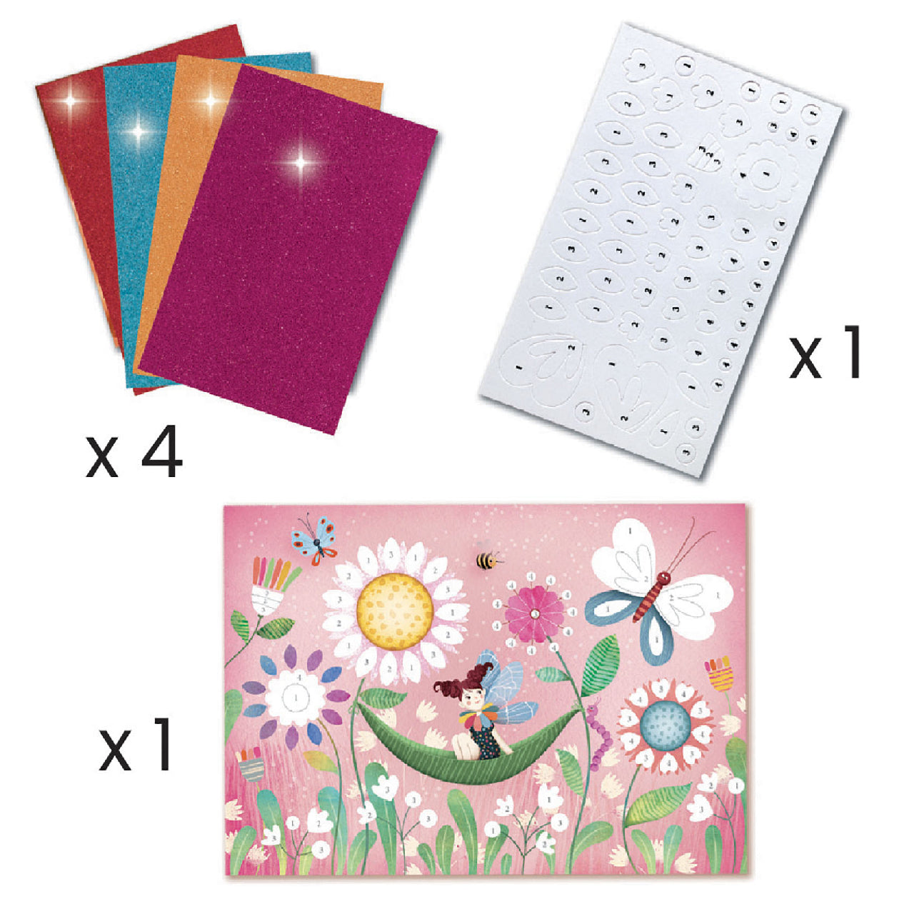 Djeco Fairy Box csillámporos kollázs készítő szett