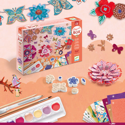 Djeco Flower Box kreatív készlet dekoratív életképen