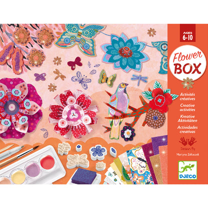 Djeco Flower Box kreatív készlet virágos alkotásokkal és kellékekkel